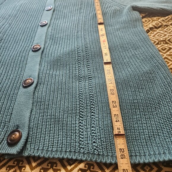 NEW Coldwater Creek Shaker Detail Button Cardigan Women's SZ X-Large Sea Foam - Picture 14 of 14